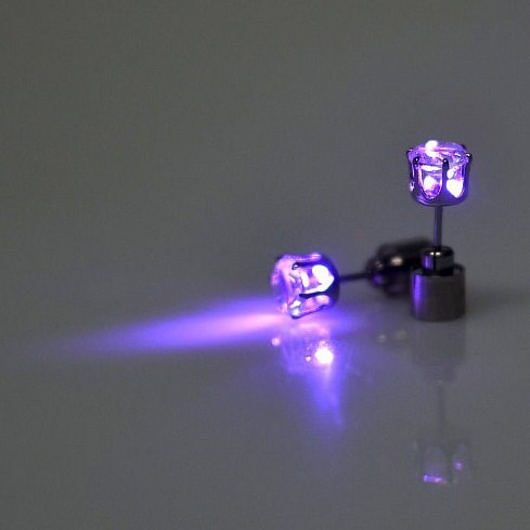 Glow Stud Earrings | Dazzling Color Stud Dearring | Glow Stud Earring | Cubic Zirconia Crown Stud Earring | Party Jewelry